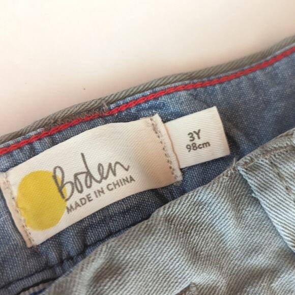 Mini Boden Boys Shorts Sz 3y Green Khaki Basic - Picture 3 of 3